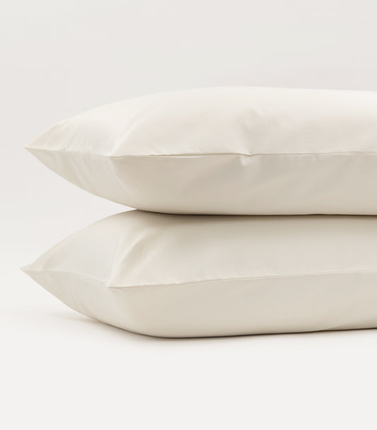 Sateen Luxe Pillow Cases - Ivory