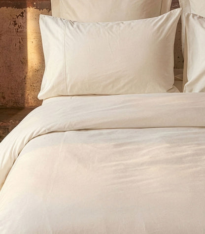 Organic Cotton Sateen Quilt Cover Set - Luxe - Ivory