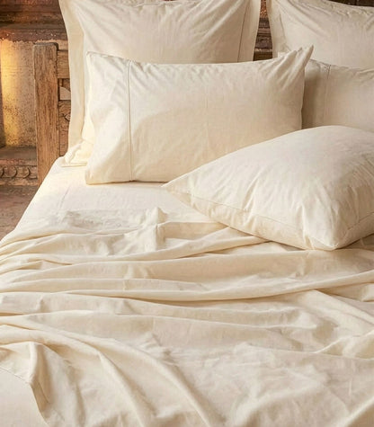 Organic Cotton Sateen Sheet Set - Luxe - Ivory