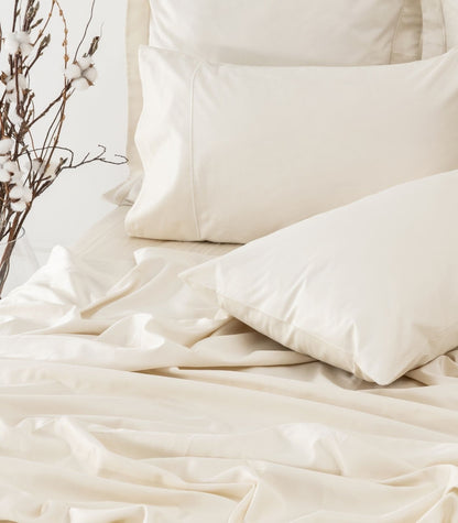 Organic Cotton Sateen Sheet Set - Luxe - Ivory