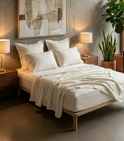 Sateen Luxe Sheet Set - Ivory