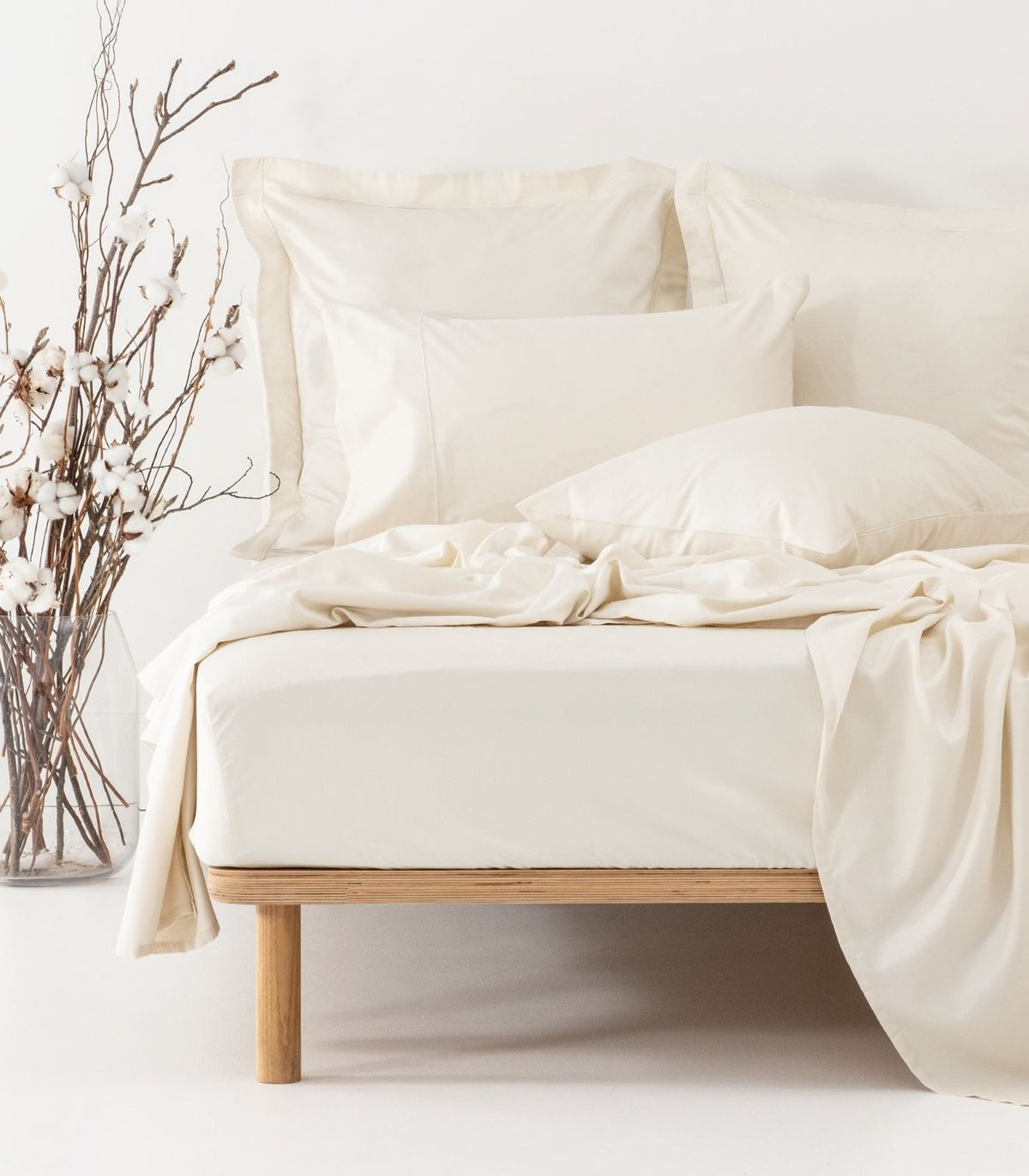 Organic Cotton Sateen Sheet Set - Luxe - Ivory