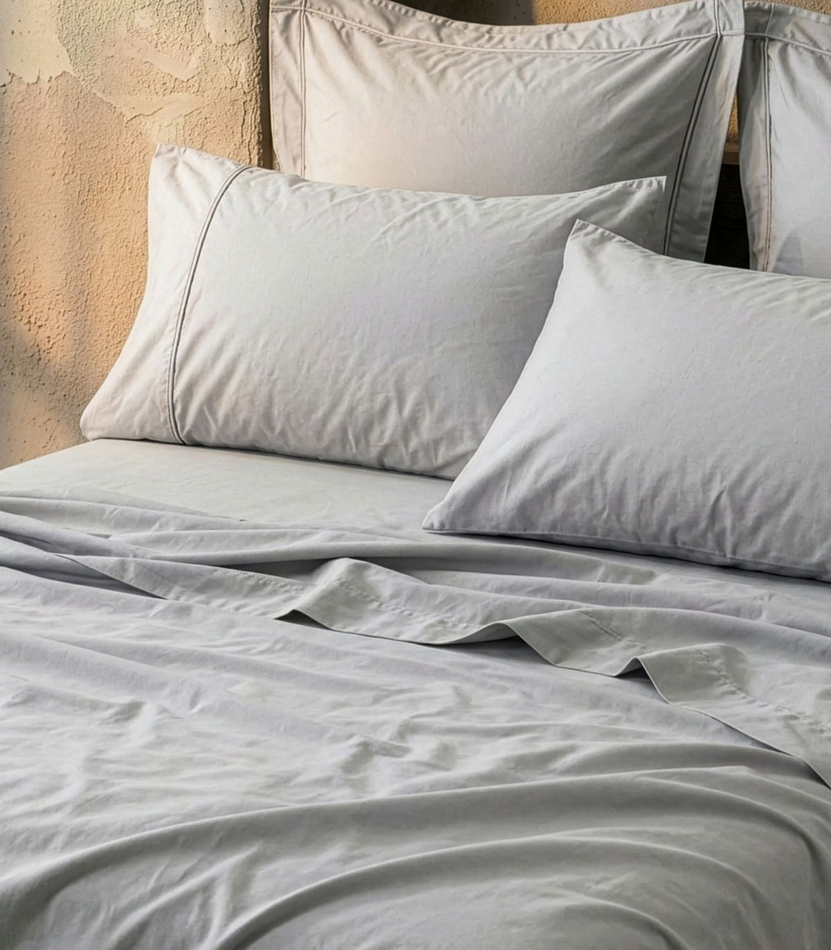 Organic Cotton Sateen Sheet Set - Luxe - LightGrey