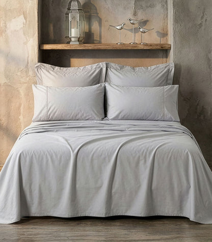 Organic Cotton Sateen Sheet Set - Luxe - LightGrey