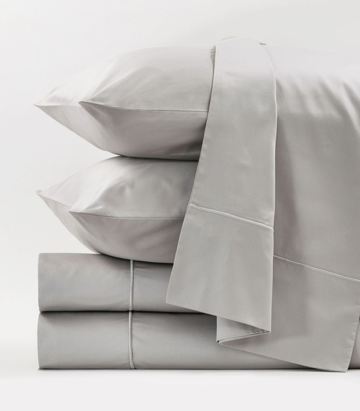 Organic Cotton Sateen Sheet Set - Luxe - LightGrey
