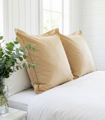 European Sateen Luxe Pillow Cases - Golden Sand