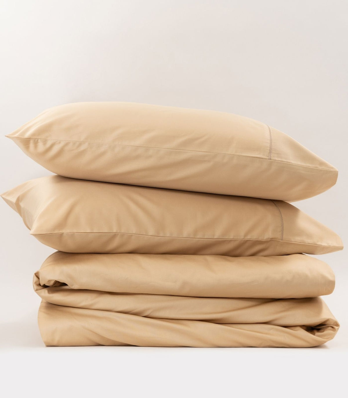 Organic Cotton Sateen Quilt Cover Set - Luxe - Macadamia