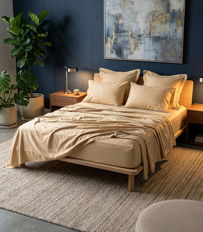 Sateen Luxe Sheet Set - Golden Sand