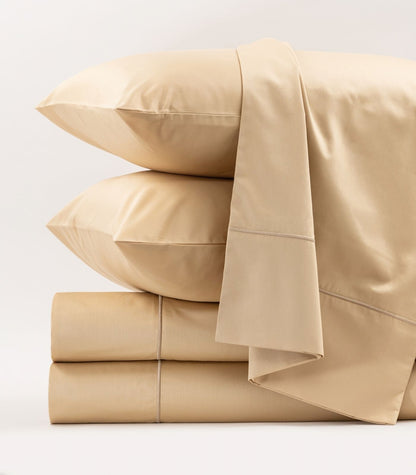 Organic Cotton Sateen Sheet Set - Luxe - Macadamia