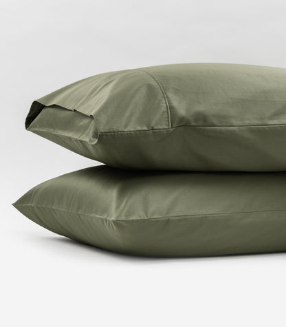 Sateen Luxe Pillow Cases - Moss