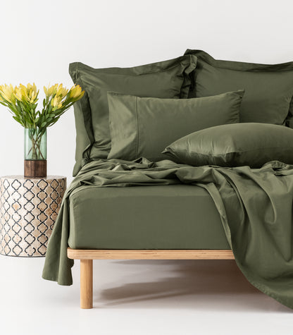 Sateen Luxe Sheet Set - Moss