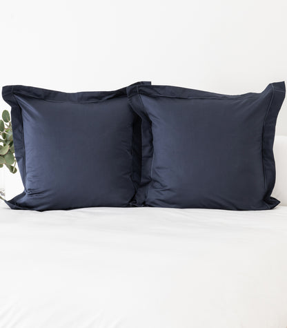 European Sateen Luxe Pillow Cases - Navy