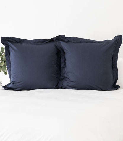 European - Sateen Pillow Cases (Pair) - Luxe - Limited Edition - Navy