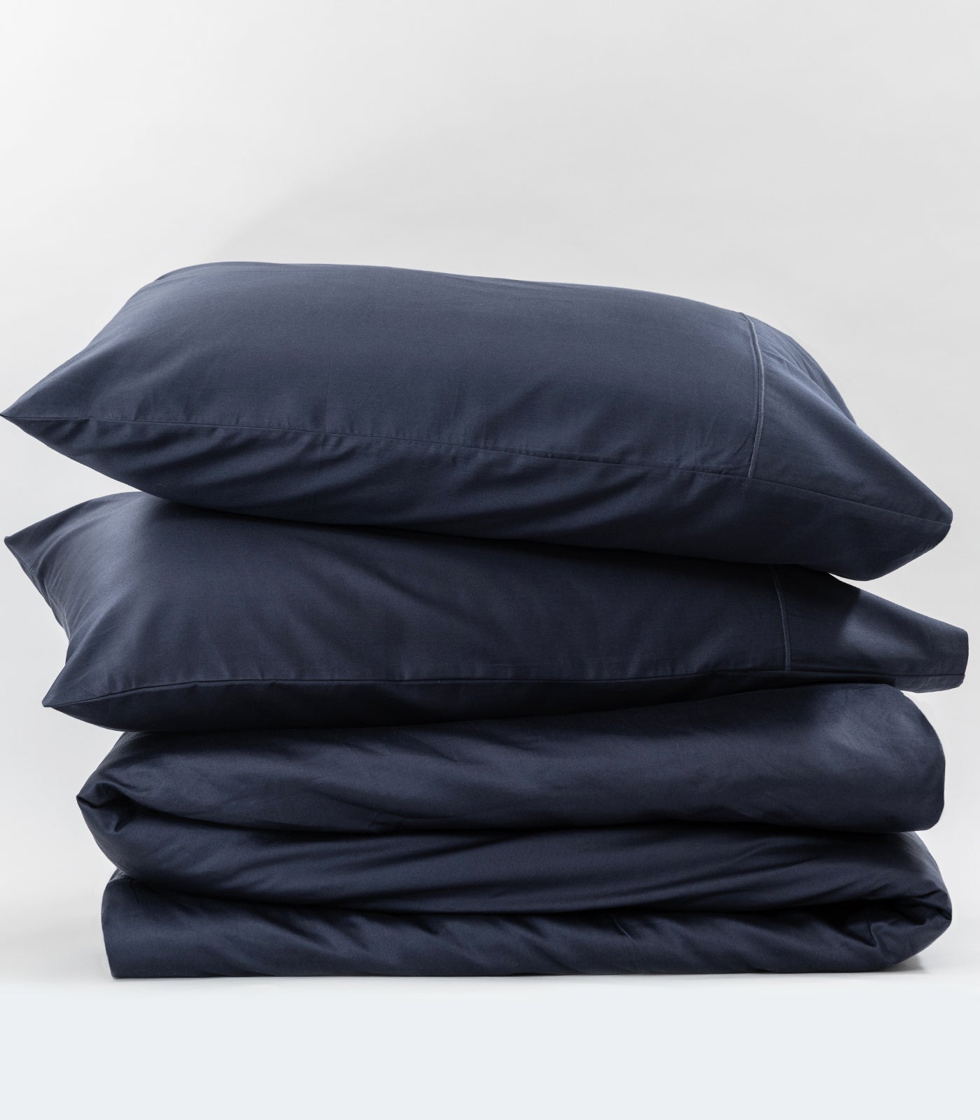 Sateen Luxe Quilt Cover Set - Navy