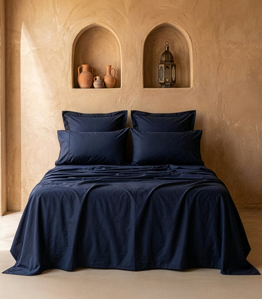 Sateen Luxe Sheet Set - Navy