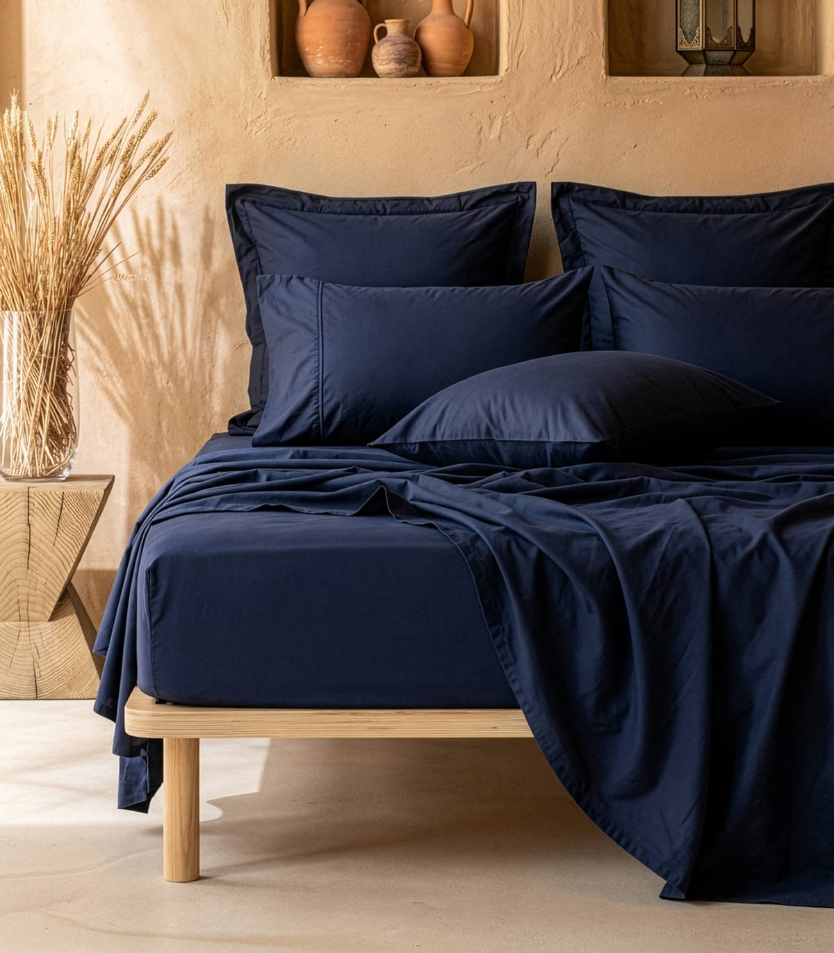 Sateen Luxe Sheet Set - Navy