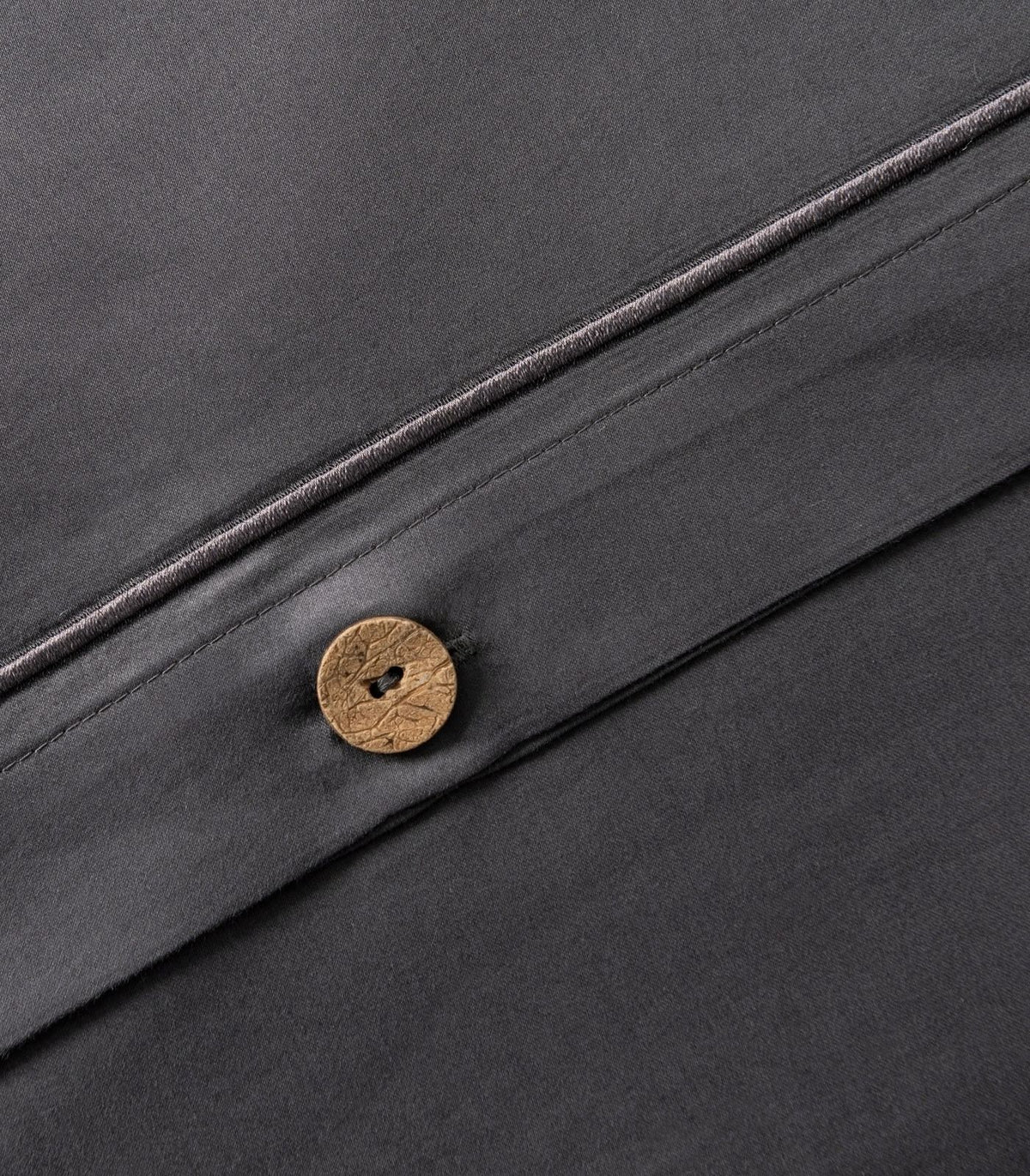 Organic Cotton Sateen Quilt Cover Set - Luxe - Graphite