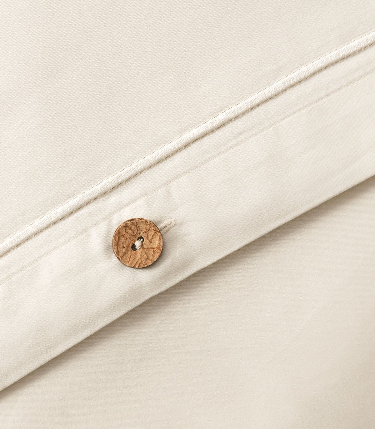 Organic Cotton Sateen Quilt Cover Set - Luxe - Ivory
