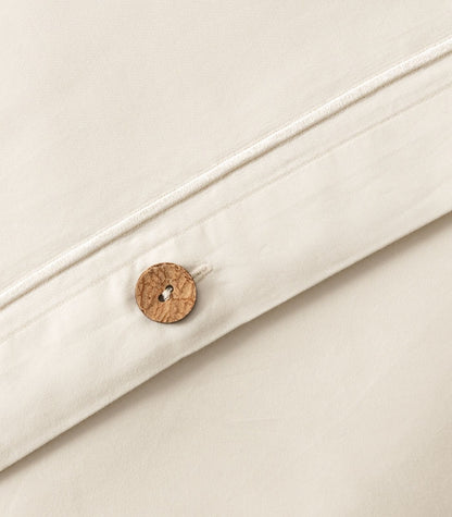 Organic Cotton Sateen Quilt Cover Set - Luxe - Ivory