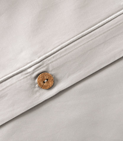 Sateen Luxe Quilt Cover Set - Light Grey