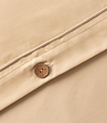 Sateen Luxe Quilt Cover Set - Macadamia