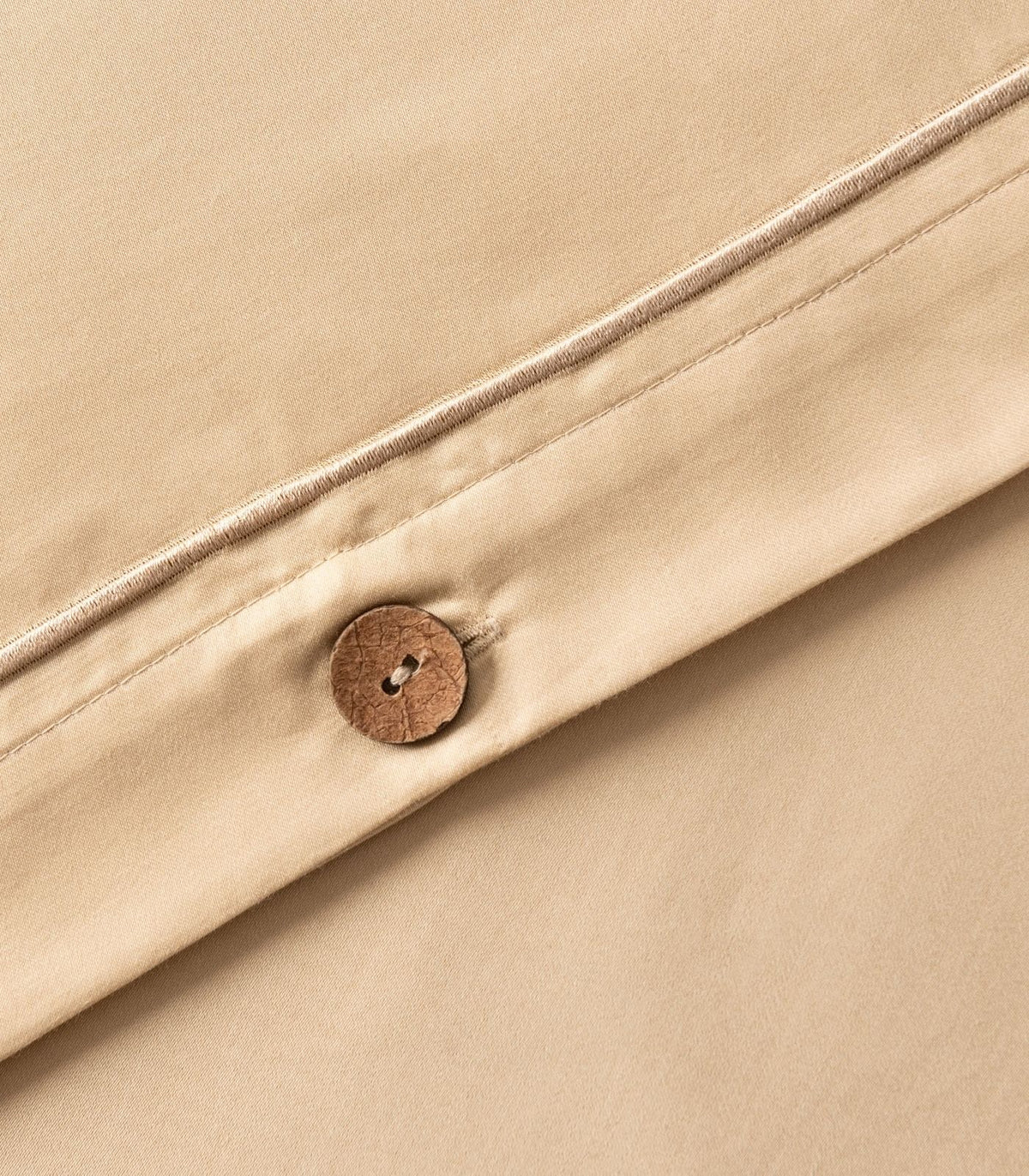 Organic Cotton Sateen Quilt Cover Set - Luxe - Macadamia