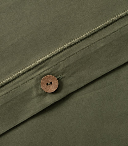 Sateen Luxe Quilt Cover Set - Moss