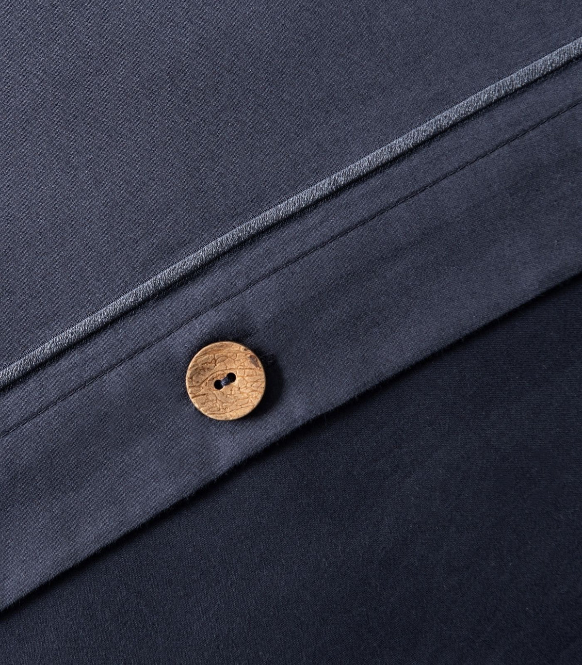 Organic Cotton Sateen Quilt Cover Set - Luxe - Navy