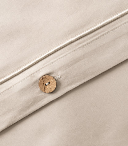 Sateen Luxe Quilt Cover Set - Taupe