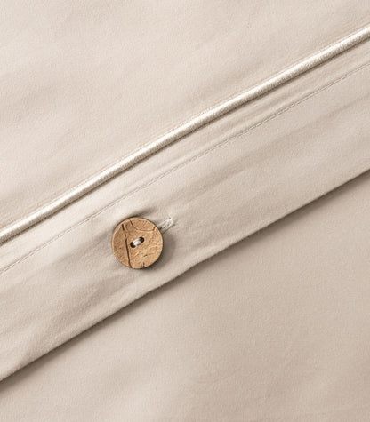 Organic Cotton Sateen Quilt Cover Set - Luxe - Taupe