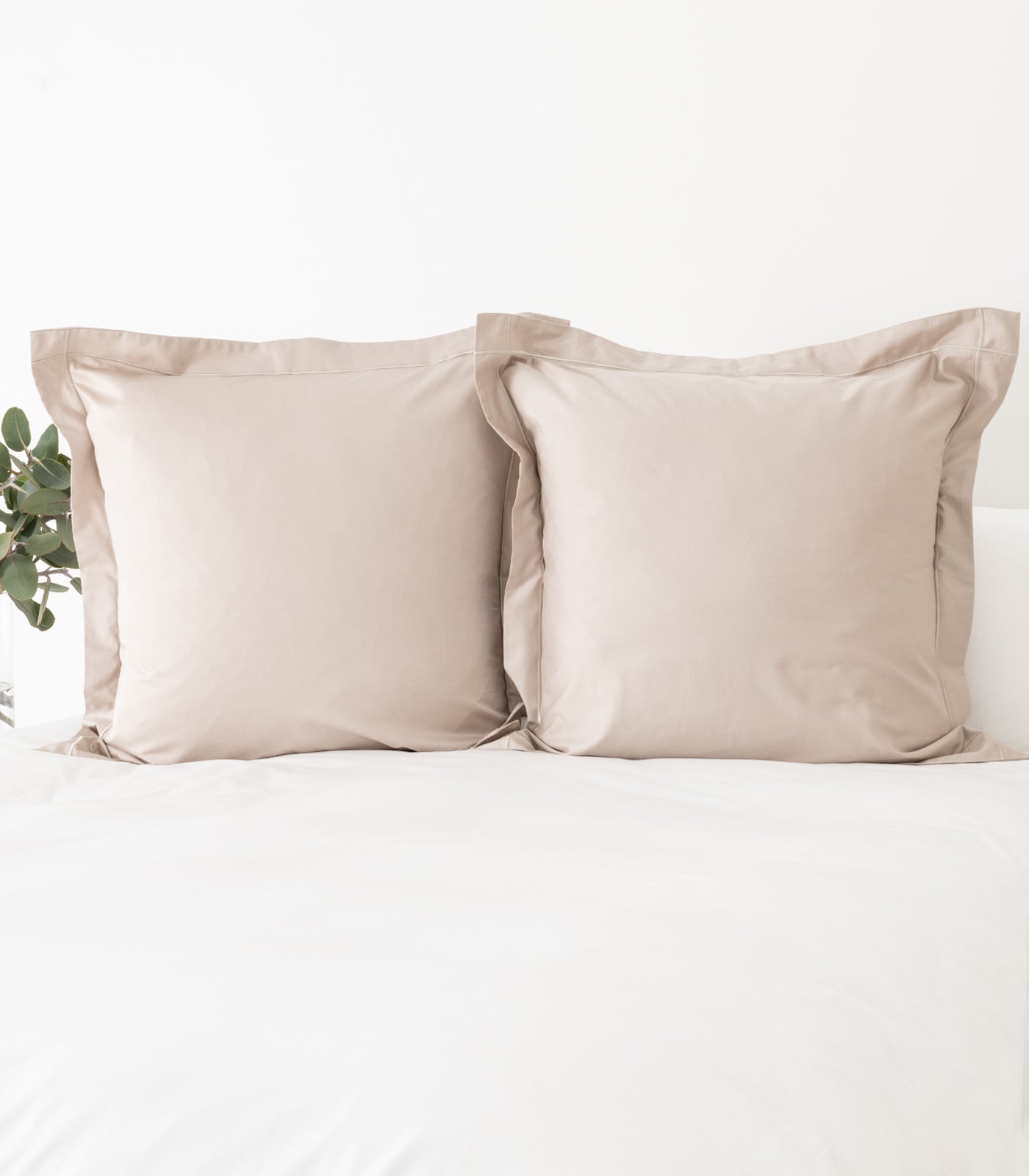 European Sateen Luxe Pillow Cases - Taupe