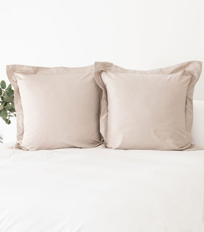 European - Sateen Pillow Cases (Pair) - Luxe - Limited Edition - Taupe