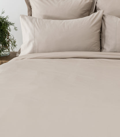 Sateen Luxe Quilt Cover Set - Taupe