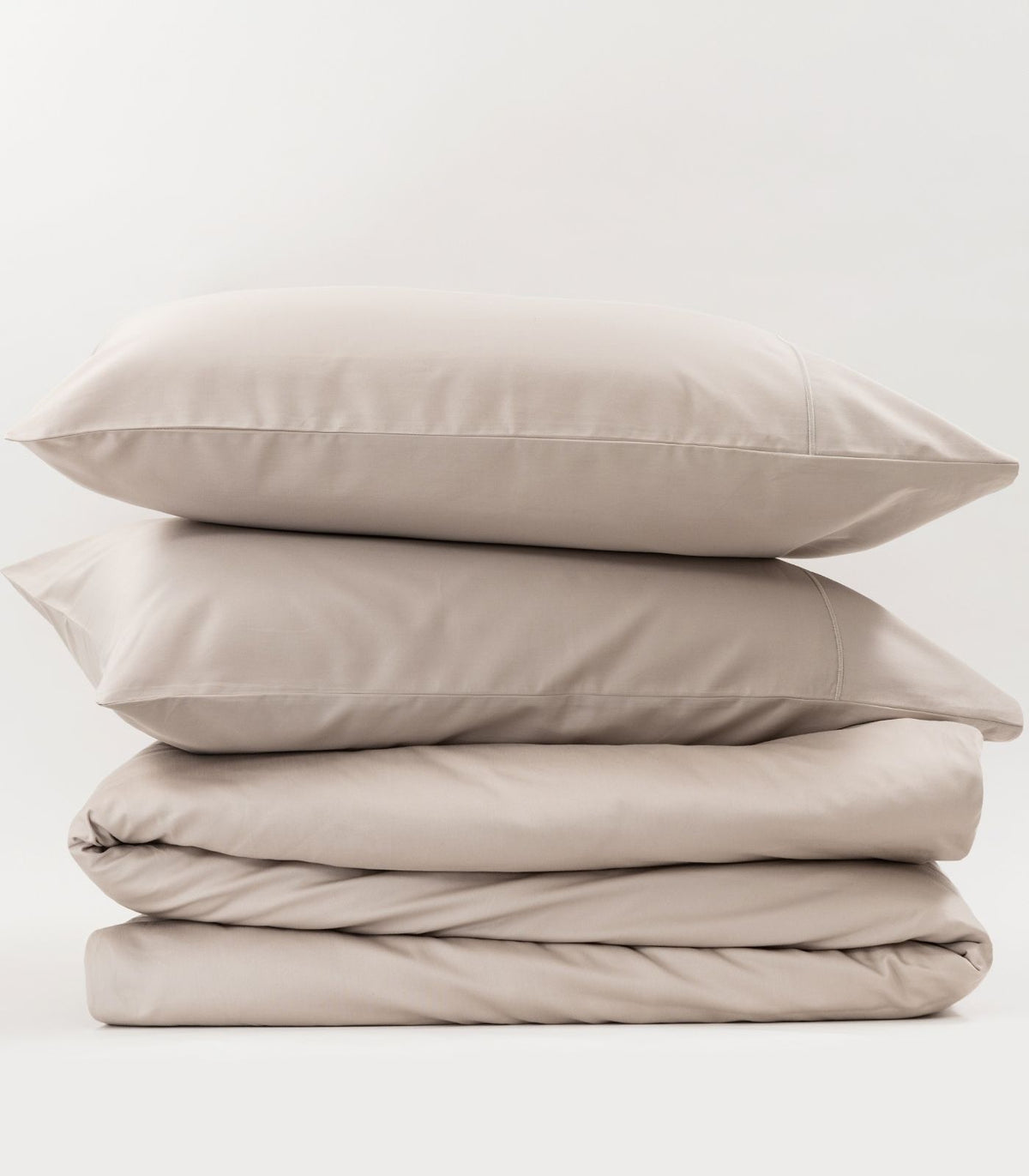 Organic Cotton Sateen Quilt Cover Set - Luxe - Taupe