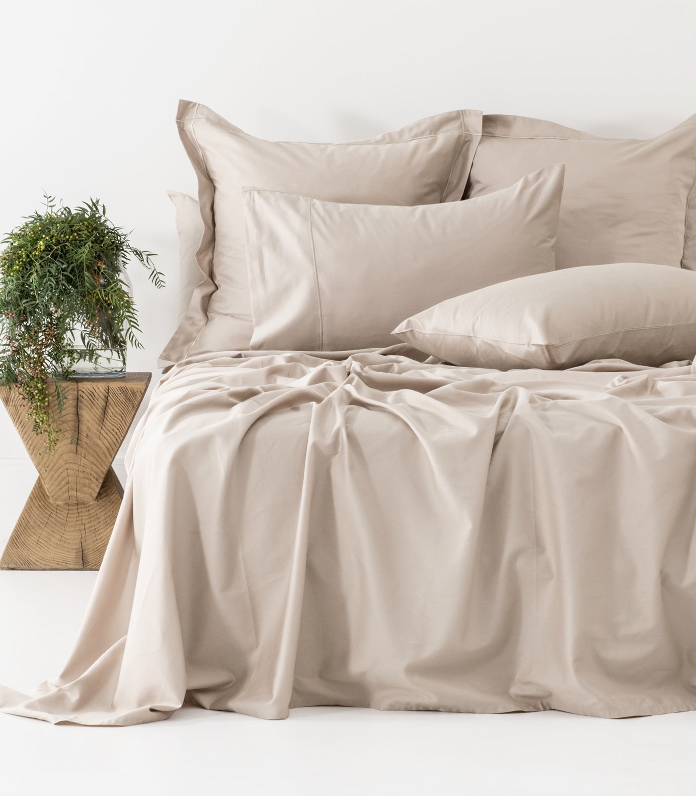 Sateen Luxe Sheet Set - Taupe