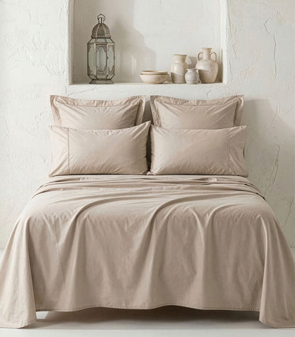 Organic Cotton Sateen Sheet Set - Luxe - Taupe