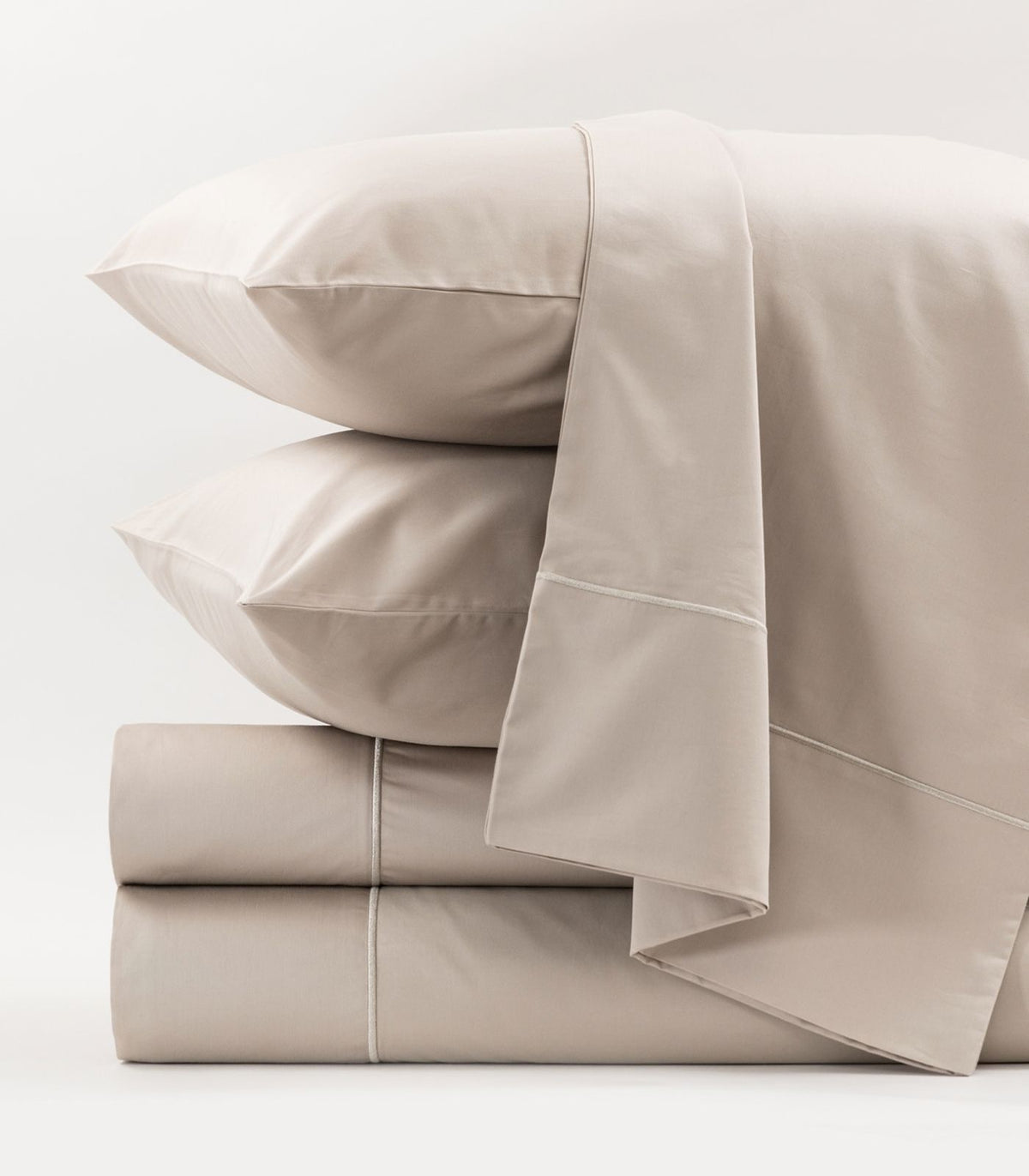 Organic Cotton Sateen Sheet Set - Luxe - Taupe