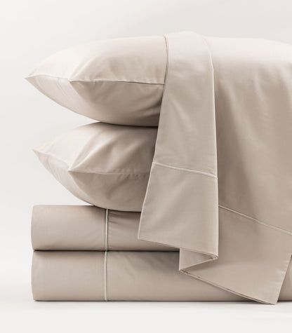 Organic Cotton Sateen Sheet Set - Luxe - Taupe