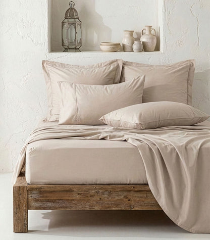 Organic Cotton Fitted - Sateen Sheet Luxe - Taupe