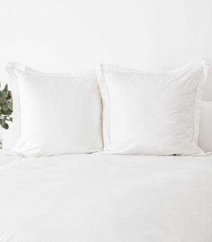 European - Sateen Pillow Cases (Pair) - Luxe - Limited Edition - White