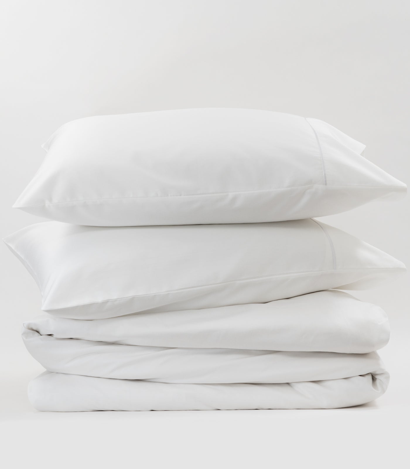 Sateen Luxe Quilt Cover Set - White