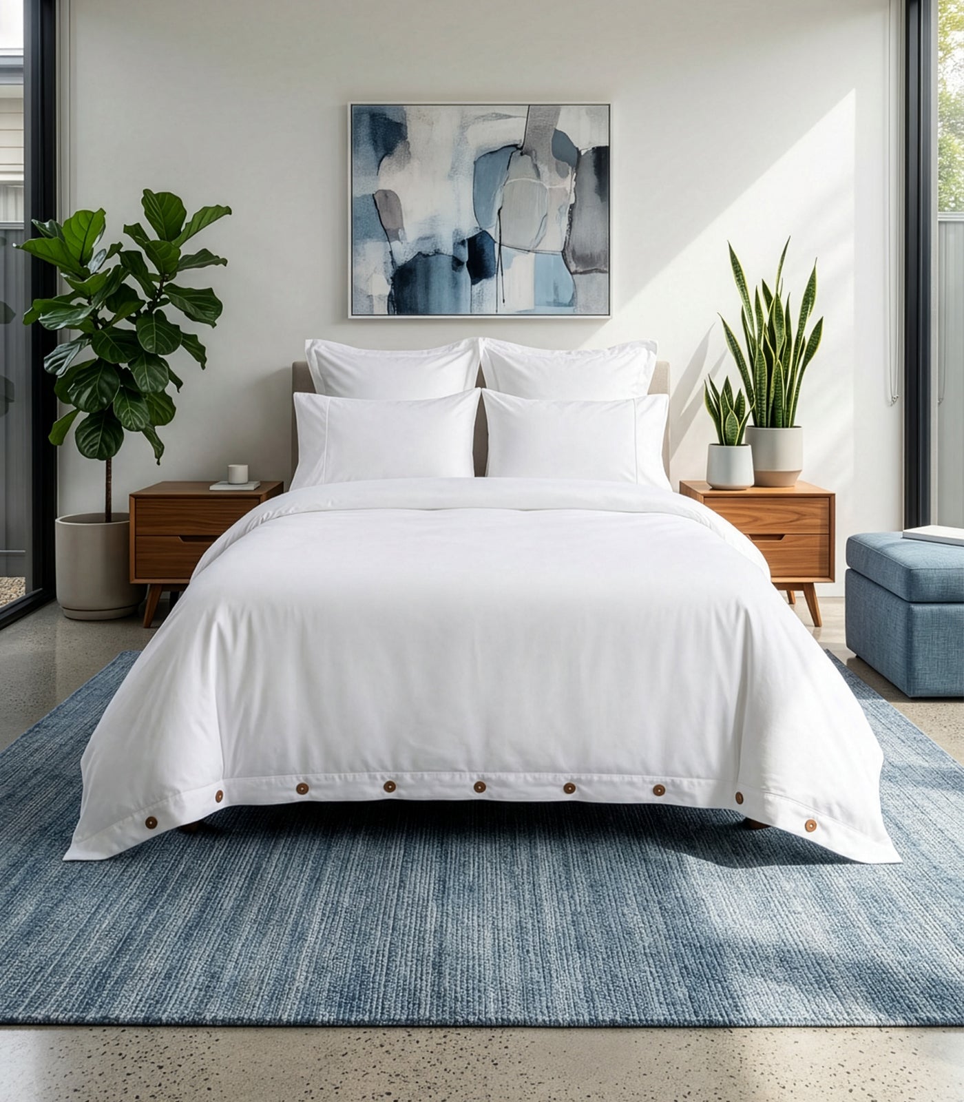 Sateen Luxe Quilt Cover Set - White