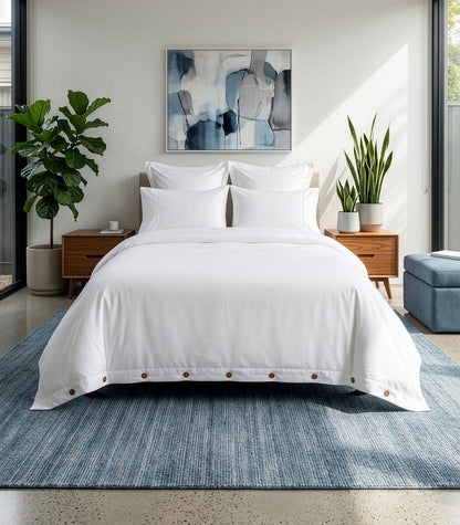 Sateen Luxe Quilt Cover Set - White