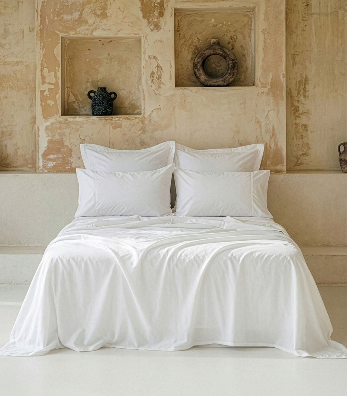 Organic Cotton Sateen Sheet Set - Luxe - White