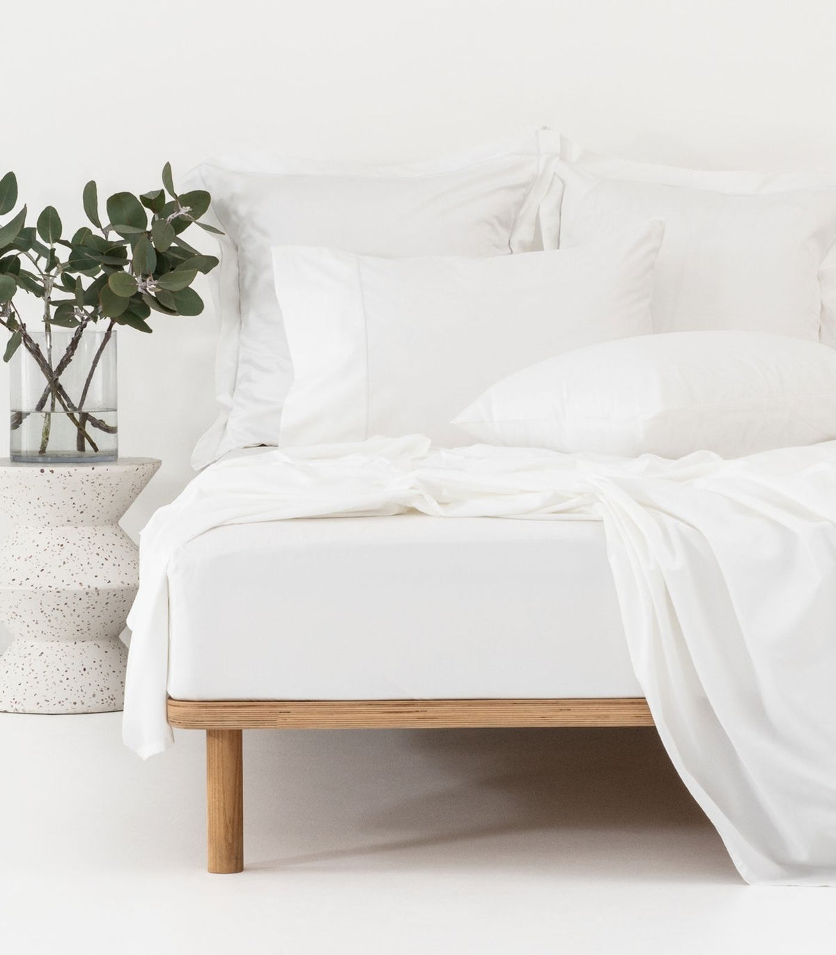 Organic Cotton Sateen Sheet Set - Luxe - White