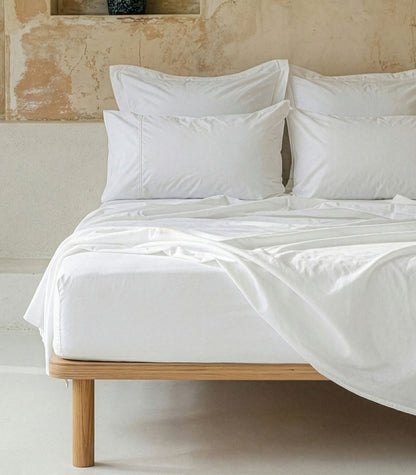 Organic Cotton Sateen Sheet Set - Luxe - White