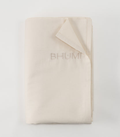 Bhumi Organic Cotton - Flat - Sateen Sheet - Natural