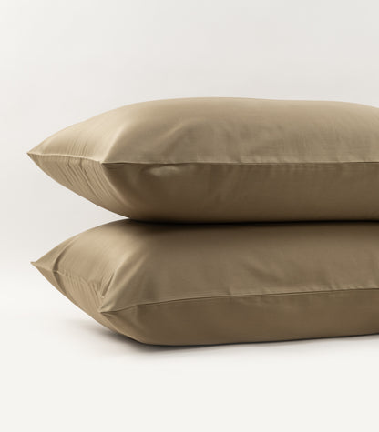 Bhumi Organic Cotton - Sateen Pillow Cases (Pair) - Olive