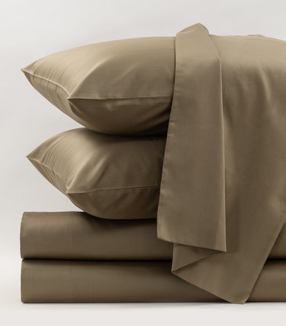 Bhumi Organic Cotton - Sateen Sheet Set - Olive