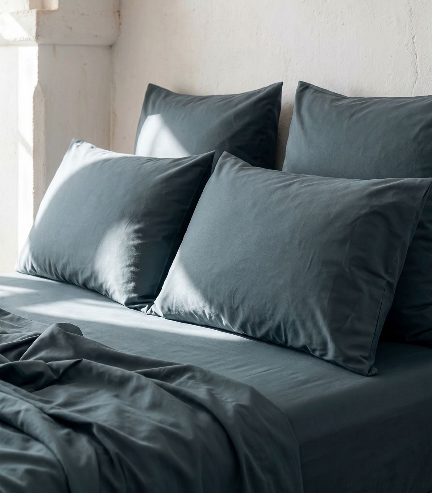 Bhumi Organic Cotton - Sateen Pillow Cases (Pair) - Orion Blue
